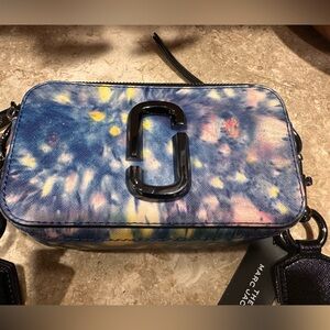 Marc Jacobs Snapshot Blue Tie-Dye Crossbody Camera Bag